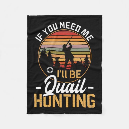 ウズラおもしろいは狩りメンズバードハンターギアを呼び出す フリースブランケット (正面)