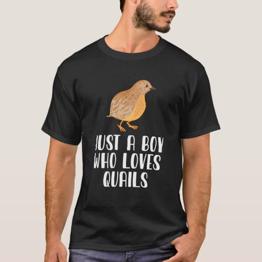 ウズラが大好きな少年 Tシャツ (正面)