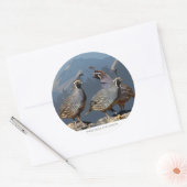 ウズラとシャスタ ラウンドシール (封筒)