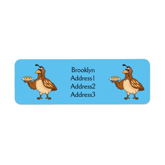 ウズラと卵漫画 ラベル (正面)