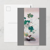 ウズラと秋の花と渡辺聖亭 ポストカード (正面/裏面)