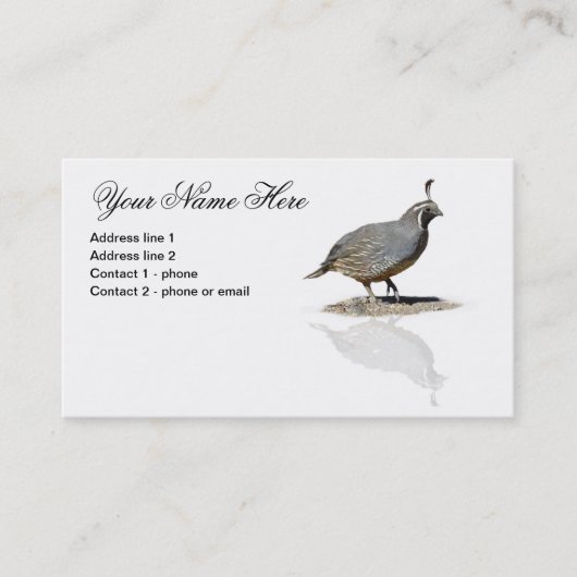 ウズラによって反映される#1 名刺 (正面)