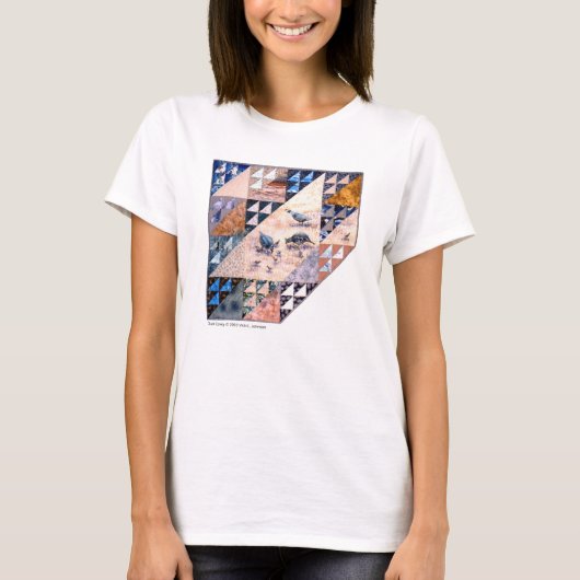 ウズラの一群のTシャツの女性 Tシャツ (正面)