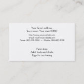 ウズラの卵の名刺 名刺 (裏面)