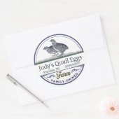 ウズラの卵の漫画イラストラベル ステッカー (封筒)