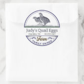 ウズラの卵の漫画イラストラベル ステッカー (バッグ)