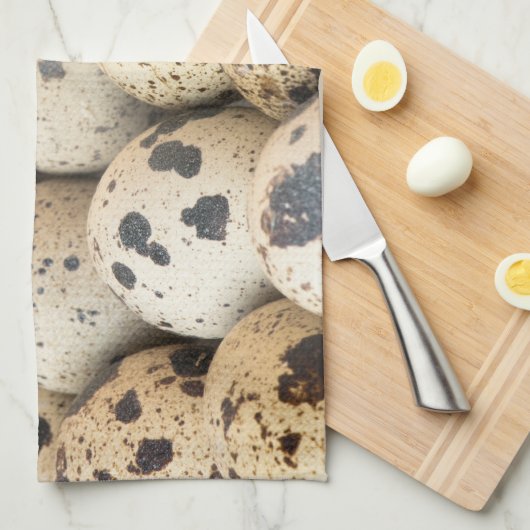 ウズラの卵 キッチンタオル (四つ折り)