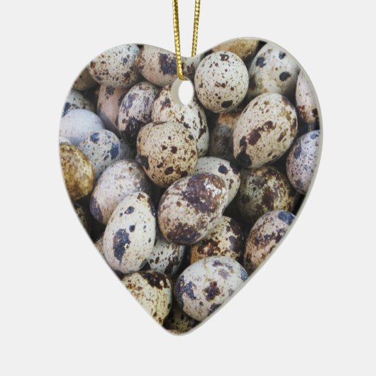 ウズラの卵 セラミックオーナメント (左)