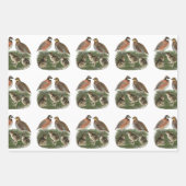ウズラの家族 ラッピングペーパーシート (正面)
