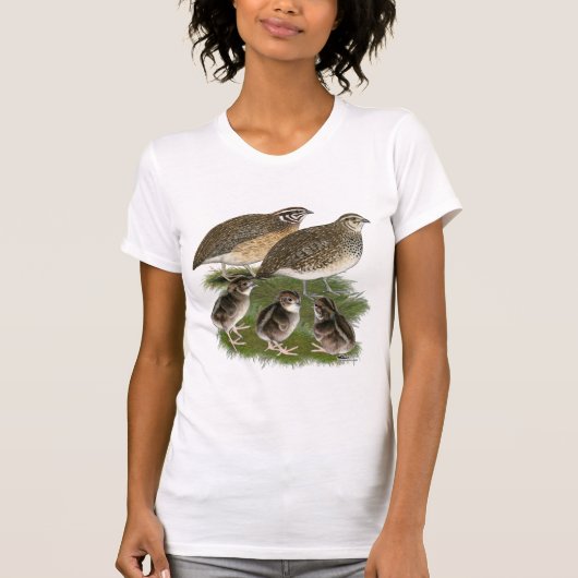 ウズラの家族 Tシャツ (正面)