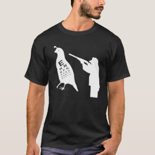 ウズラの視力検査表 Tシャツ