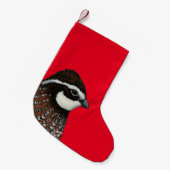 ウズラの頭 スモールクリスマスストッキング (正面 (吊り時))