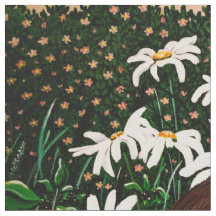 ウズラ入りデイジー織物