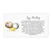 ウズラ卵処理指示カートン気にラベル ラベル (正面)