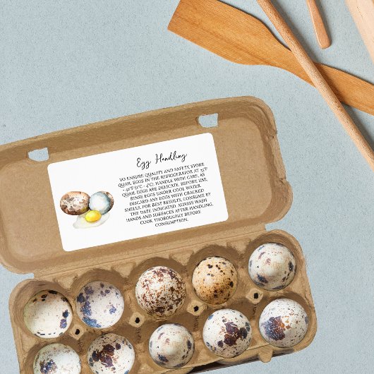 ウズラ卵処理指示カートン気にラベル ラベル