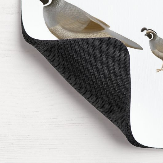 ウズラ家族のマウスパッド マウスパッド (コーナー)