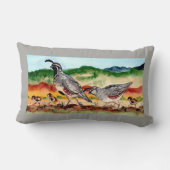 ウズラ科ベビーピープグレー、アクセント枕 ランバークッション (裏面)