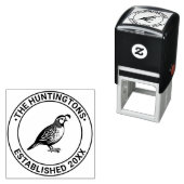 ウズラ野鳥ゲーム鳥立ち家族名日付Est セルフインキングスタンプ (インサイチュ)