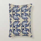 ウズラ鳥の海軍とクリームアクセント枕 アクセントクッション (正面(垂直))