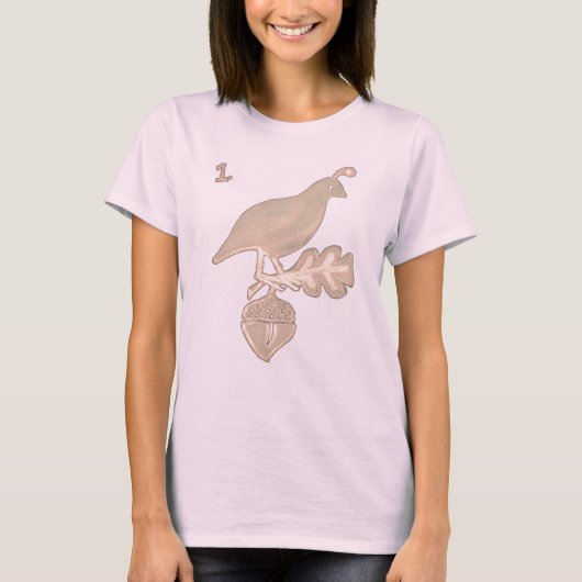 ウズラ1羽 Tシャツ (正面)