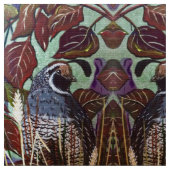 ウズラ・イン・グラス ファブリック (クローズアップ)