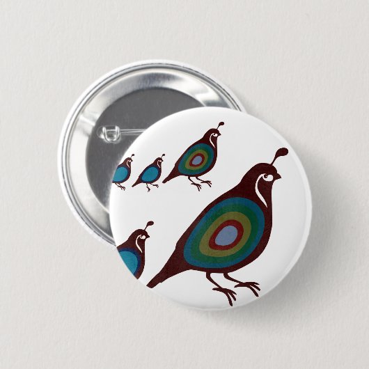 ウズラ 缶バッジ (正面&裏面)