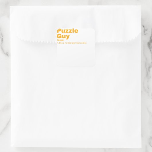 ウズル男 – パズル スクエアシール (バッグ)