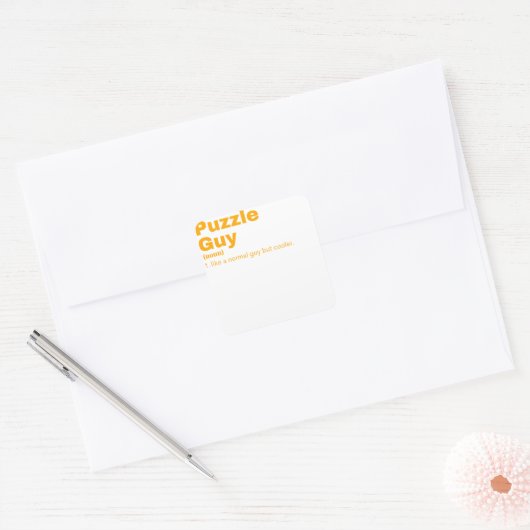 ウズル男 – パズル スクエアシール (封筒)