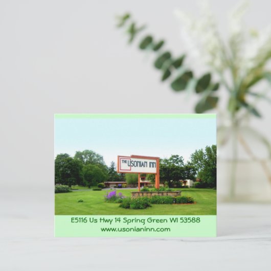 ウソニアイン葉書通り標識 ポストカード (スタンド正面)