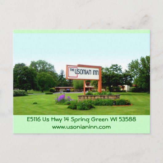 ウソニアイン葉書通り標識 ポストカード (正面)