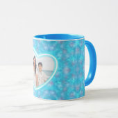 ウタカスタマイズーブルーのハート マグカップ (正面右)