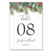 ウタ素朴ーベリーパイン結婚グリーン テーブルナンバー (裏面)