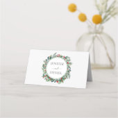 ウタ素朴ーベリーパイン結婚グリーン プレイスカード (裏面)