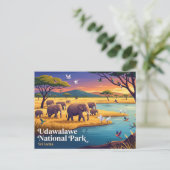 ウダワラウェ国立公園 スリランカ ポストカード (スタンド正面)
