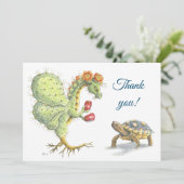 ウチワサボテンのドラゴン及びカメ-サンキューカード サンキューカード (スタンド正面)