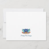 ウチワサボテンのドラゴン及びカメ-サンキューカード サンキューカード (裏面)