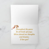 ウチワサボテンの開花記念日カード カード (内部)