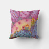 ウチワサボテンサボテンのカラフルな装飾用クッションのパステル クッション (裏面)