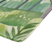 ウッお洒落ド | 森林の水彩風景 カッティングボード (角)