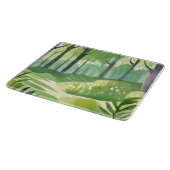 ウッお洒落ド | 森林の水彩風景 カッティングボード (角)