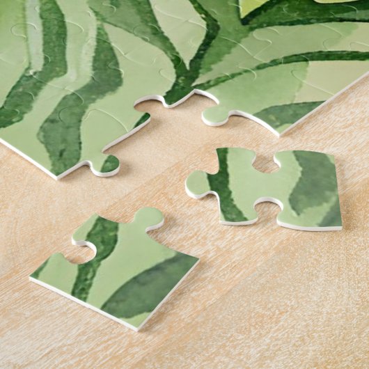 ウッお洒落ド | 森林の水彩風景 ジグソーパズル (側面)