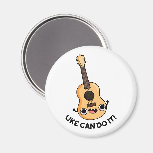 ウッケウクレレおもしろいプン勇気付けられる マグネット (正面/裏面)