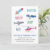 ウッシュヴォールーム宇宙ロケットキッドの誕生日パーティー 招待状 (スタンド正面)