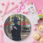 ウッズでパニックに陥った魔女おもしろいハロウィーン ペーパープレート (パーティー)