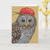 ウッズのパーティーフクロウのカード カード (黄色い花)