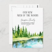 ウッズの新首の動きの発表 ポストカード (正面/裏面)