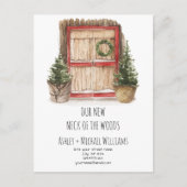 ウッズの新首の動きの発表 案内ポストカード (正面)