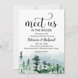 ウッズアウトドア結婚式招待状