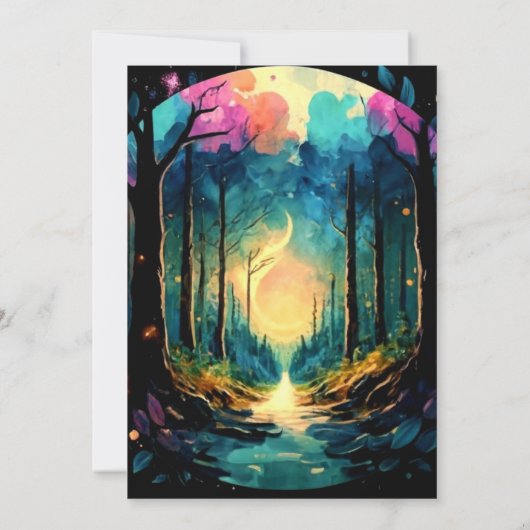 ウッズアドベンチャーミスティック誕生日 招待状 (裏面)