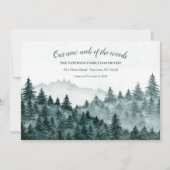 ウッズウォーターカラーの動きのアナウンス 招待状 (正面)